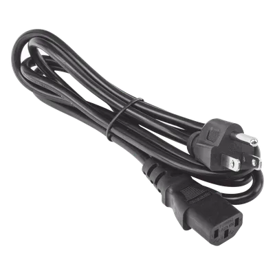 Cable de Alimentación Eléctrica / 120-240 Vca / 18 AWG / 1.8 m (5.91 ft) / IEC 320C13 a NEMA 5-15P / Trifásico con Tierra