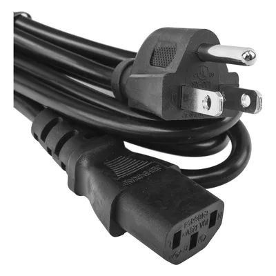 Cable de Alimentación Eléctrica / 120-240 Vca / 18 AWG / 1.8 m (5.91 ft) / IEC 320C13 a NEMA 5-15P / Trifásico con Tierra