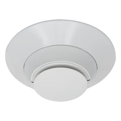 Detector de Humo y Calor Direccionable / Cámara Óptica Avanzada / 57 °C / Identificación por Interruptores Decimales / Diseño Moderno / Color Blanco