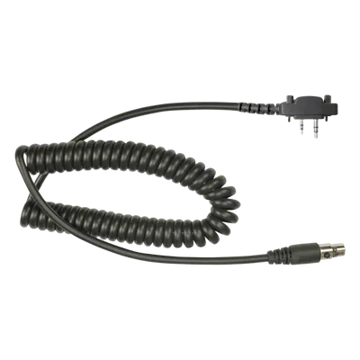 Cable para Auricular / UL-914 Resistente al Fuego / Atenuación de Ruido / 6 Conductores / 250mm / 0.82 pies / Compatible Icom