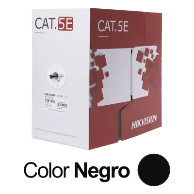 Bobina de Cable UTP / Cat 5E / 24 AWG / 305 m (1000 pies) / PE Exterior / 100% Cobre / 100 MHz / PoE