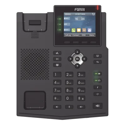 Teléfono IP / 6 Líneas SIP / Pantalla LCD Color 2.8" / Audio HD / Conferencia 3 Vías / Puertos Gigabit / PoE 802.3af