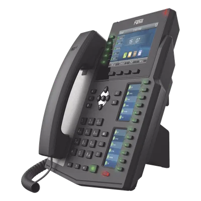 Teléfono IP Empresarial / 20 Líneas SIP / Triple Pantalla Color / Puertos Gigabit / PoE / Bluetooth / Opus