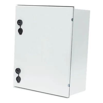 Gabinete de Poliéster IP65 / 400 x 500 x 200 mm / Carga 30 kg / Placa Trasera Incluida / Cerradura con Llave