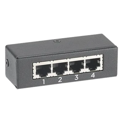 Hub de Sensores / 4 Puertos / Conexión UTP Cat.5e / Plug and Play / Hasta 6 Sensores por iPDU / 5 VCC