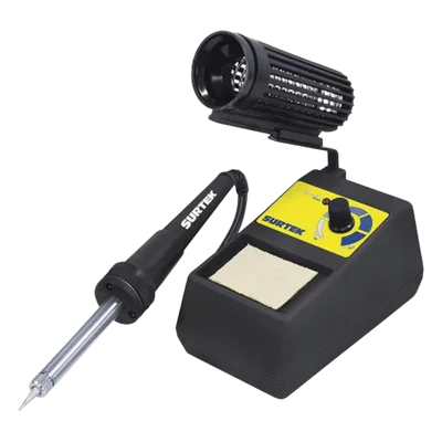 Estación de Soldadura / 50W / Rango 177°C a 482°C / Punta Cónica de Cobre / 127V 60Hz / LED Indicador