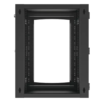 Gabinete de Pared Abatible / Rack 19" 16U / Cristal Templado / Carga 70 kg / Ventilación Opcional