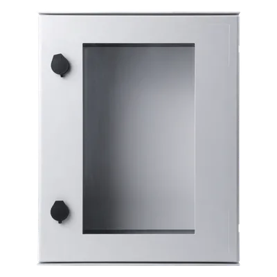 Gabinete de Poliéster IP65 / Puerta Transparente / 400 x 500 x 200 mm / Carga 30 kg / Placa Trasera Incluida / Uso en Intemperie