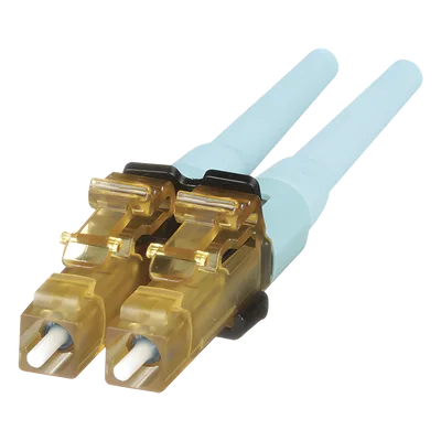 Conector de Fibra Óptica / LC Duplex / Multimodo 50/125 OM3/OM4 / Pre-pulido / Color Aqua