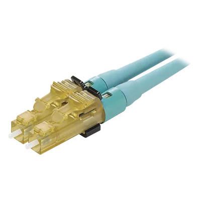 Conector de Fibra Óptica / LC Duplex / Multimodo 50/125 OM3/OM4 / Pre-pulido / Color Aqua