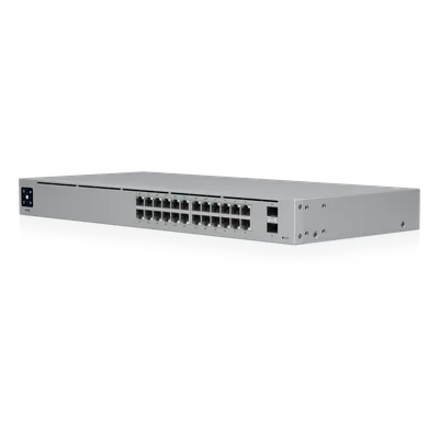 Switch Capa 2 / 24 Puertos Gigabit / 16 Puertos PoE+ / 95W Total / 2 Puertos SFP 1G / Sin Ventilador / 52 Gbps Switching Capacity