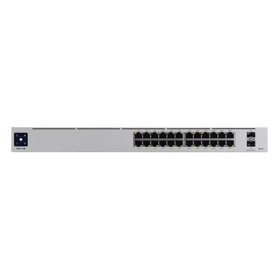 Switch PoE administrado / 24 puertos Gigabit / 2 SFP+ 10G / 400W / Capa 3 / Sin ventiladores / 1U rack