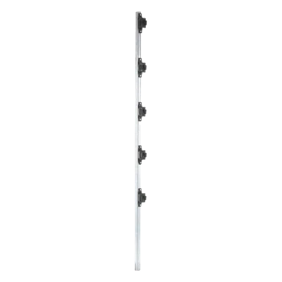 Poste de cerco eléctrico / 1.2 m (3.9 ft) / Acero galvanizado G60 / 5 aisladores de paso / 18 kV dieléctrico