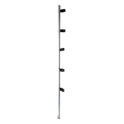 Poste de esquina / Tubo acero galvanizado G60 / 5 aisladores / 1.20 m (3.94 ft) / Resistencia dieléctrica 18 kV