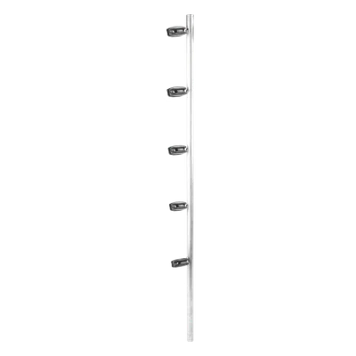 Poste de esquina / Tubo acero galvanizado G60 / 5 aisladores / 1.20 m (3.94 ft) / Resistencia dieléctrica 18 kV
