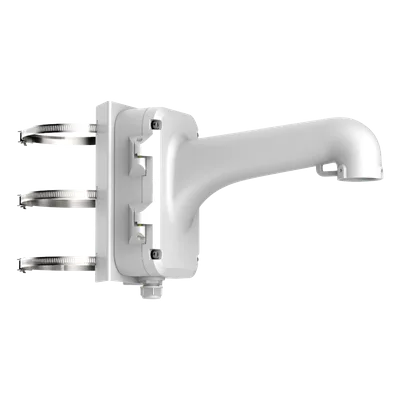 Soporte de Montaje en Poste / Caja de Conexiones Integrada / Diámetro Ajustable 67-127 mm / Capacidad 10 kg / 14.0 x 10.3 x 6.7 in