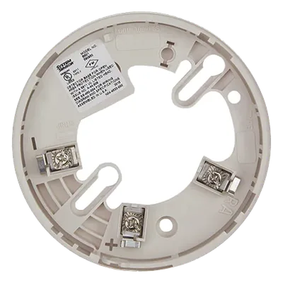 Base plug-in / 4 in (10.2 cm) / 15-32 VDC / Terminales a tornillo / Compatible con sistemas inteligentes / UL268, ULC S529 / Marfil