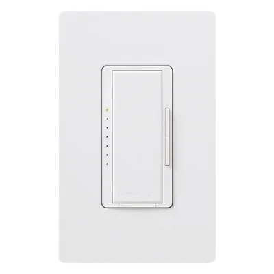 Atenuador de Pared Maestro RF PRO / 250 W LED / 500 W Incandescente / Fase Seleccionable / Neutro Opcional / RadioRA 2 y 3 / RF 431-437 MHz