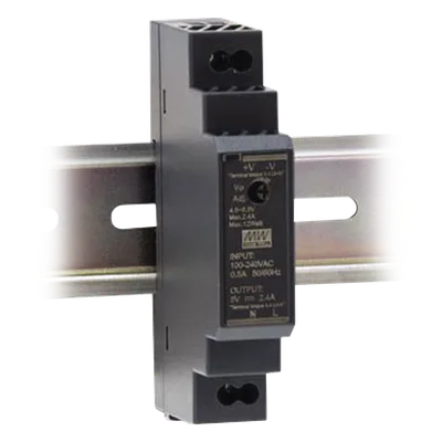 Fuente de Poder Riel DIN / 12VCC / 15W / Entrada Universal 85-264VAC / Ultra Delgada 17.5mm