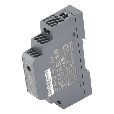 Fuente de Poder Riel DIN / 12VCC / 15W / Entrada Universal 85-264VAC / Ultra Delgada 17.5mm