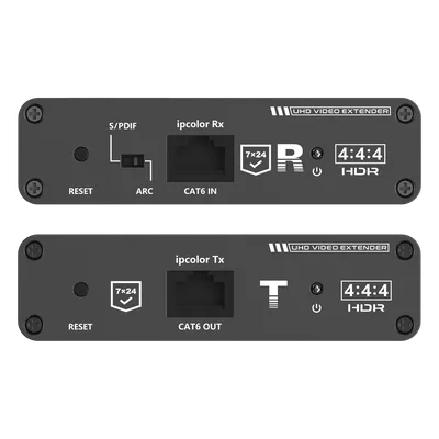 Extensor HDMI / 4K @ 60 Hz / Sin Compresión / Cero Latencia / Alcance 700 m (2296.6 ft) / Cascada 10 Receptores / IR Bidireccional / ARC / S/PDIF