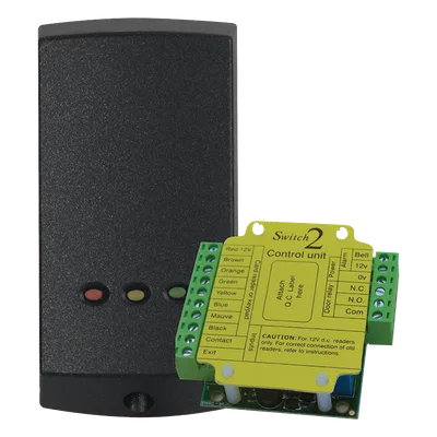 Lector de Proximidad Autónomo / 10,000 Usuarios / Montaje Superficie o Parteluz / Exterior / 12 VCC / Fail-Secure/Fail-Safe