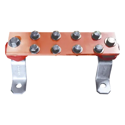 Barra Unión Muro / 1000A / Cobre 100% / Aisladores Rojos / TMGB-TGB / 3.28 ft