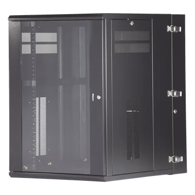Gabinete de Montaje en Pared / 18 UR / 19in / 762mm (30in) Profundidad / Ventana de Seguridad / Acero