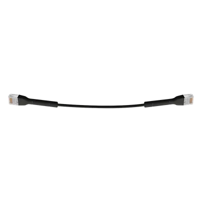 Cable Ethernet Cat6 / 22 cm (0.72 ft) / RJ45 / Diámetro ultrafino / Color negro