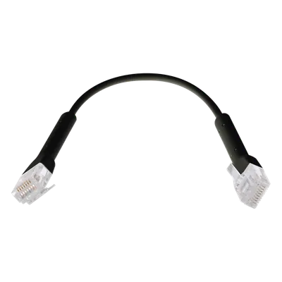 Cable Ethernet Cat6 / 22 cm (0.72 ft) / RJ45 / Diámetro ultrafino / Color negro