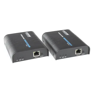 Kit extensor KVM (HDMI y USB) hasta 120 metros / Resolución 1080P @ 60 Hz/ Soporta Cables de red STP y UTP CAT5/5E/6 / HDMI 1.3 / HDCP 1.2 / PCM / Transmite el Video, Mouse, Teclado y Controla tu DVR