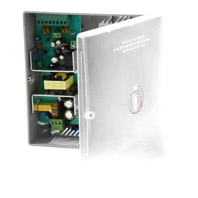 Fuente de Poder con Gabinete / 4 Salidas / 11-15 Vcc / 5 A / Entrada 96-264 Vca / Protección de Batería 10.5 V