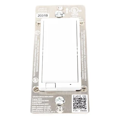 (ZWAVE) Dimmer, señal inalámbrica Z-WAVE, compatible con HUB HC7, C8, panel de alarma L5210, L7000, Total Connect. y Alarm.Com
