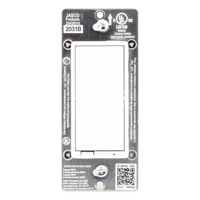 (ZWAVE) Dimmer, señal inalámbrica Z-WAVE, compatible con HUB HC7, C8, panel de alarma L5210, L7000, Total Connect. y Alarm.Com