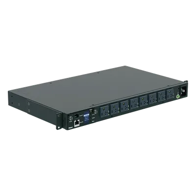 PDU Monitoreable por Toma / 8 Salidas NEMA 5-20R / Control Individual y por Grupo / 120 Vca / 15 A / 1UR Horizontal 19 in