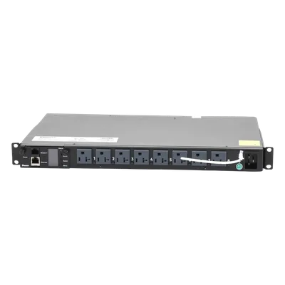 PDU Monitoreable por Toma / 8 Salidas NEMA 5-20R / Control Individual y por Grupo / 120 Vca / 15 A / 1UR Horizontal 19 in