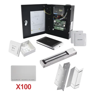 Kit de Control de Acceso / 10,000 Tarjetas / 50,000 Eventos / TCP-IP / Wiegand / Gabinete Metálico / 12 VCC / 0.94 x 0.78 x 0.23 pies