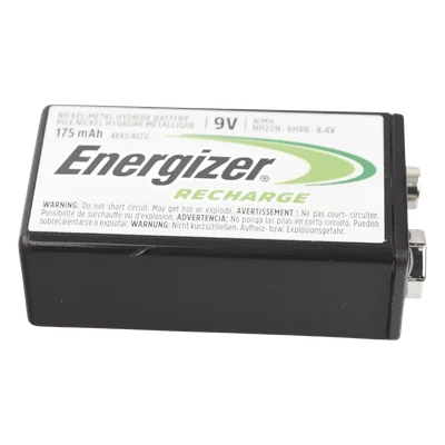Batería Recargable Ni-MH / 9V / 175 mAh / 8.4V Nominal / Compacta