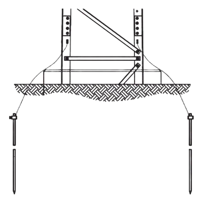 Sistema de Aterrizaje de 3 Piernas / Acero Galvanizado / Carga 5.000 kg / Secciones 13-21