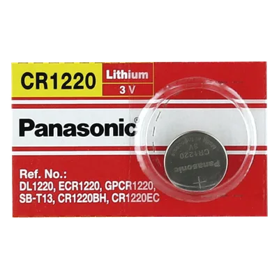 Batería de Litio tipo Moneda / 3V / 35 mAh / CR1220 / No Recargable / -30°C a +60°C