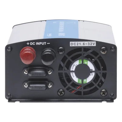 Inversor de Onda Senoidal Pura / 400 W Nominal / 500 W Pico / Entrada 24 VCC / Salida 120 VCA / 9.1 × 5.2 × 2.9 pulgadas