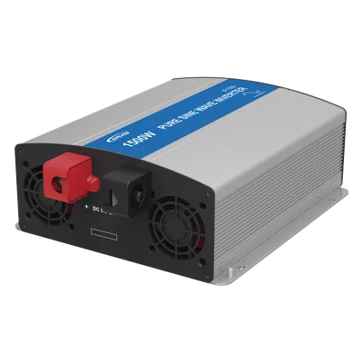 Inversor de Onda Senoidal Pura / 1200 W Nominal / 1500 W Pico / Entrada 24 VCC / Salida 120 VCA / 9.3 x 9.1 x 3.9 in