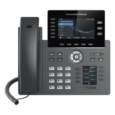 Teléfono IP / 6 Líneas SIP / Wi-Fi 5 Dual Band / Bluetooth 5.0 / Pantalla 4.3" / 48 Teclas MPK / PoE / Audio HD Opus