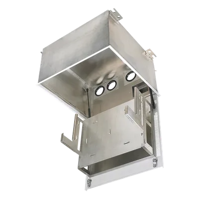 Gabinete de Techo Plenum / 2 UR Equipo Activo / 6 UR Parcheo / Acero / Blanco