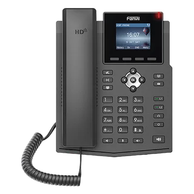 Teléfono IP / 4 Líneas SIP / Pantalla LCD Color 2.4 pulgadas / Audio HD G.722 y Opus / Conferencia 3 Vías / PoE 802.3af / OpenVPN / Soporte EHS