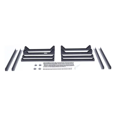 Rack Abierto de 4 Postes / 14 Unidades / Profundidad 510 mm / Montaje Pared o Piso / Acero 9.3 kg