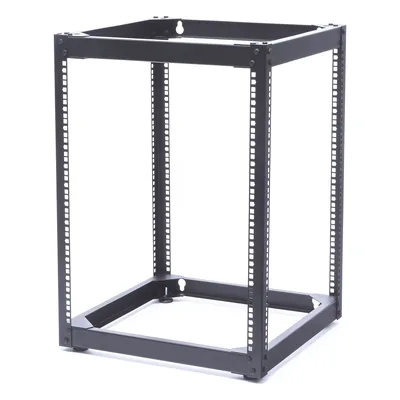 Rack Abierto de 4 Postes / 14 Unidades / Profundidad 510 mm / Montaje Pared o Piso / Acero 9.3 kg