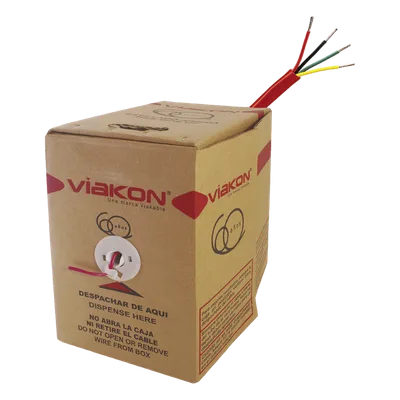 Cable FPLR / 4 Conductores / 18 AWG / 305 m (1000 pies) / Rojo / Riser / Blindado / UL 1424