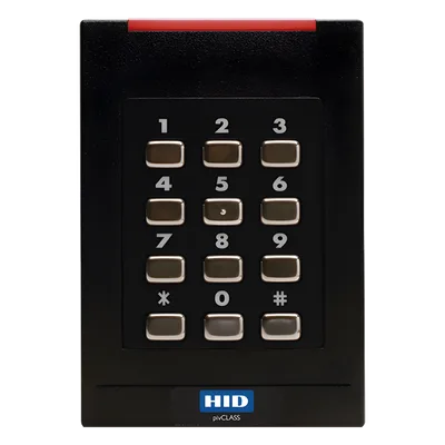 Lector de Acceso con Teclado / iClass SEOS, SE, SR, iClass / Mifare Classic, DesFire EV1 / Bluetooth Smart, NFC / 5-16 VDC / 3.3 x 4.8 x 1.1 in
