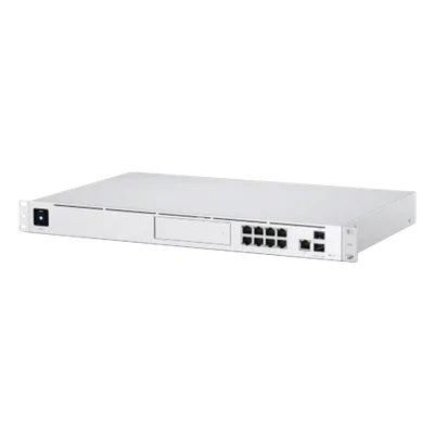 Gateway UniFi / 8 Puertos Gigabit / 2 Puertos 10G SFP+ / Rack 1U / NVR con Bahía HDD / IDS-IPS 3.5 Gbps